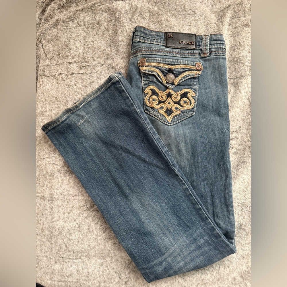 Grace in LA Embellished Bootcut Jeans | Size 30